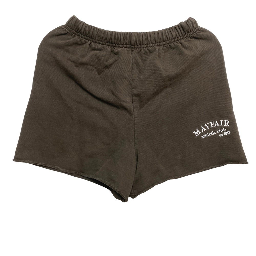 Mayfair Sweat Shorts Womens S/M Brown Cotton The Label Athletic Club